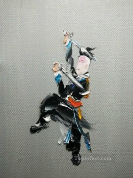 Chinese Opera by Palette Knife 1 Oil Paintings